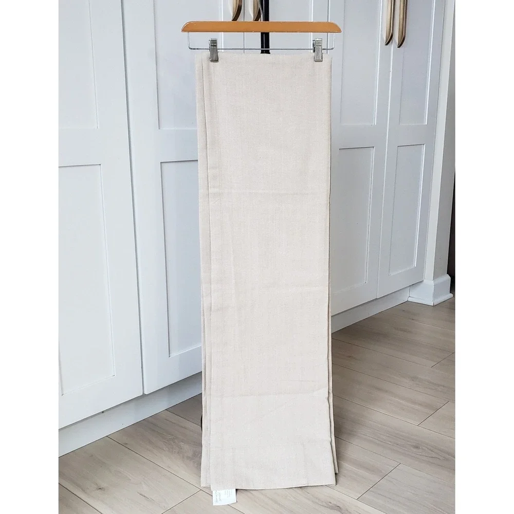 Ricardo Herringbone Curtain Panel 48x84 Oatmeal Single Lined Window Cover